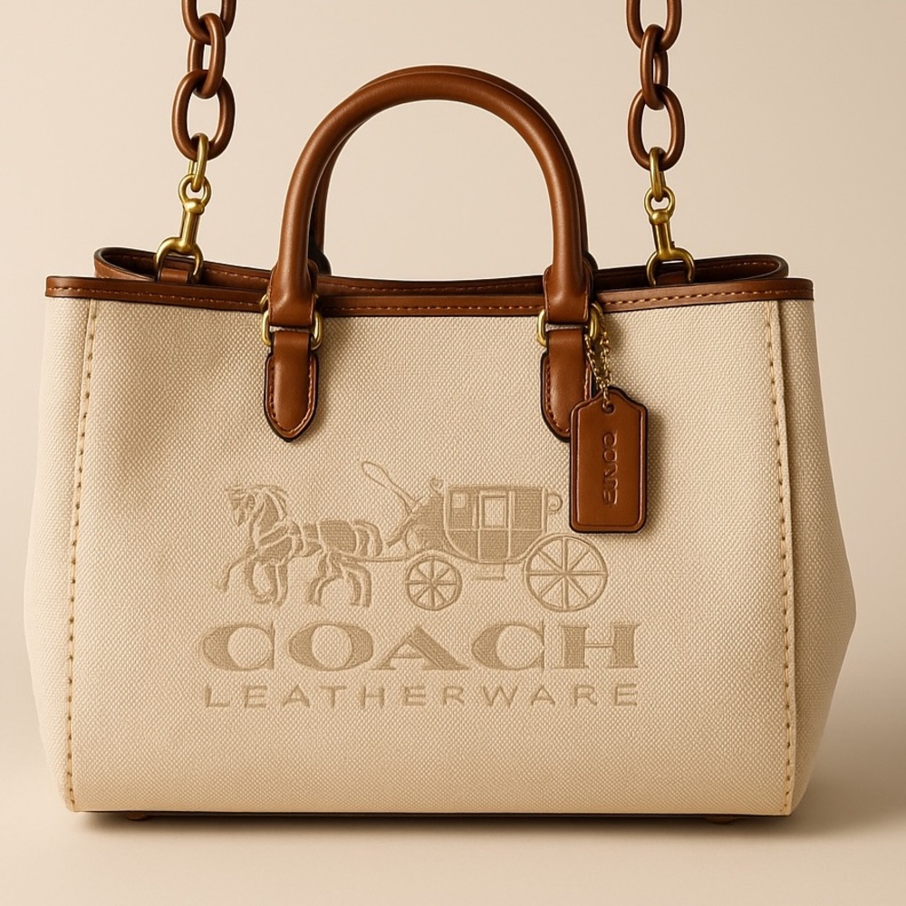 SOLD ❌❌ $498 BARELY USED Coach Reese 28 Canvas Tote Satchel